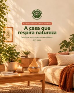 🇧🇷 PT
A casa que respira natureza: 5 sinais de um lar cuidado.
Lar cuidado não se mede pelo excesso, mas pelo que se sente ao entrar:
01 · Aromas que acolhem — lavanda no quarto, eucalipto no banheiro, laranja doce na sala 02 · Objetos com história — cada um tem função ou significado 03 · Texturas naturais — linho, algodão, madeira, barro 04 · Um canto de pausa — uma poltrona ao sol, um aroma que fecha o dia 05 · O hábito de cuidar — cuidar da casa é cuidar de quem nela habita
Quantos sua casa já tem? Salve e comente.
Loja:
www.santaamazonia.com.br | WhatsApp: +55 11 99365-4032
#SantaAmazônia #CasaQueRespira #LarCuidado #Aromaterapia #CasaAconchegante
🇺🇸 EN
The home that breathes nature: 5 signs of a cared-for home.
A cared-for home isn't about excess — it's about what you feel walking in:
01 · Welcoming scents — lavender in the bedroom, eucalyptus in the bathroom, sweet orange in the living room 02 · Objects with history — each one has a function or a meaning 03 · Natural textures — linen, cotton, wood, clay 04 · A corner to pause — an armchair in the sun, a scent that closes the day 05 · The habit of caring — caring for your home is caring for those in it
How many does yours have? Save and comment.
Store:
www.santaamazonia.com.br | WhatsApp: +55 11 99365-4032
#SantaAmazônia #HomeThatBreathes #CaredForHome #Aromatherapy #CozyHome
🇪🇸 ES
La casa que respira naturaleza: 5 señales de un hogar cuidado.
Un hogar cuidado no va de exceso, sino de lo que se siente al entrar:
01 · Aromas que acogen — lavanda en la habitación, eucalipto en el baño, naranja dulce en la sala 02 · Objetos con historia — cada uno tiene función o significado 03 · Texturas naturales — lino, algodón, madera, barro 04 · Un rincón de pausa — un sillón al sol, un aroma que cierra el día 05 · El hábito de cuidar — cuidar la casa es cuidar a quienes la habitan
¿Cuántas tiene la tuya? Guarda y comenta.
Tienda:
www.santaamazonia.com.br | WhatsApp: +55 11 99365-4032
#Aromaterapia #HogarCuidado #CasaQueRespira #HogarAcogedor #VidaNatural