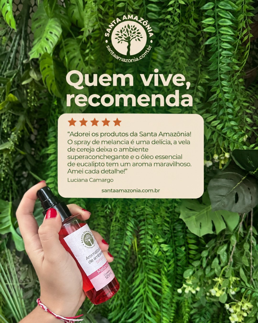 🇧🇷 PT
Quando a recomendação vem de quem já viveu, a escolha fica mais simples.
Luciana Camargo conheceu a Santa Amazônia e contou: adorou o spray de melancia, deixou o ambiente superaconchegante com a vela de cereja e se encantou com o óleo essencial de eucalipto.
É transformar a rotina em ritual: o aroma certo acolhe quem chega, relaxa quem volta cansada e transforma o banho em pausa.
Agora é sua vez: o que a Santa Amazônia já te proporcionou? Sua experiência pode ser o empurrãozinho que outra mulher precisa.
Loja:
www.santaamazonia.com.br | WhatsApp: +55 11 99365-4032
#SantaAmazônia #DepoimentoDeCliente #Aromaterapia #QuemViveRecomenda #CasaQueAcolhe
🇺🇸 EN
When a recommendation comes from someone who's lived it, the choice gets simpler.
Luciana Camargo discovered Santa Amazônia and shared: she loved the watermelon spray, made her space extra cozy with the cherry candle and fell for the eucalyptus essential oil.
It's turning routine into ritual: the right scent welcomes whoever arrives, relaxes whoever comes home tired and turns a shower into a pause.
Now it's your turn: what has Santa Amazônia given you? Your experience might be the nudge another woman needs.
Store:
www.santaamazonia.com.br | WhatsApp: +55 11 99365-4032
#SantaAmazônia #CustomerReview #Aromatherapy #RealRecommendations #CozyHome
🇪🇸 ES
Cuando la recomendación viene de quien ya lo vivió, la elección se vuelve más simple.
Luciana Camargo conoció Santa Amazônia y contó: le encantó el spray de sandía, dejó el ambiente súper acogedor con la vela de cereza y se enamoró del aceite esencial de eucalipto.
Es convertir la rutina en ritual: el aroma correcto acoge a quien llega, relaja a quien vuelve cansada y transforma la ducha en pausa.
Ahora es tu turno: ¿qué te ha dado Santa Amazônia? Tu experiencia puede ser el empujoncito que otra mujer necesita.
Tienda:
www.santaamazonia.com.br | WhatsApp: +55 11 99365-4032
#SantaAmazônia #OpiniónDeClientes #Aromaterapia #QuienLoViveLoRecomienda #HogarQueAcoge